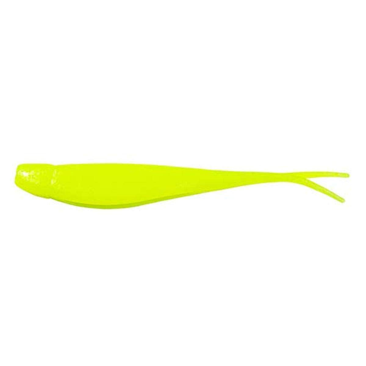 Z-Man Jerk Shadz 7-inch chartreuse soft bait shown for versatile saltwater and freshwater fishing
