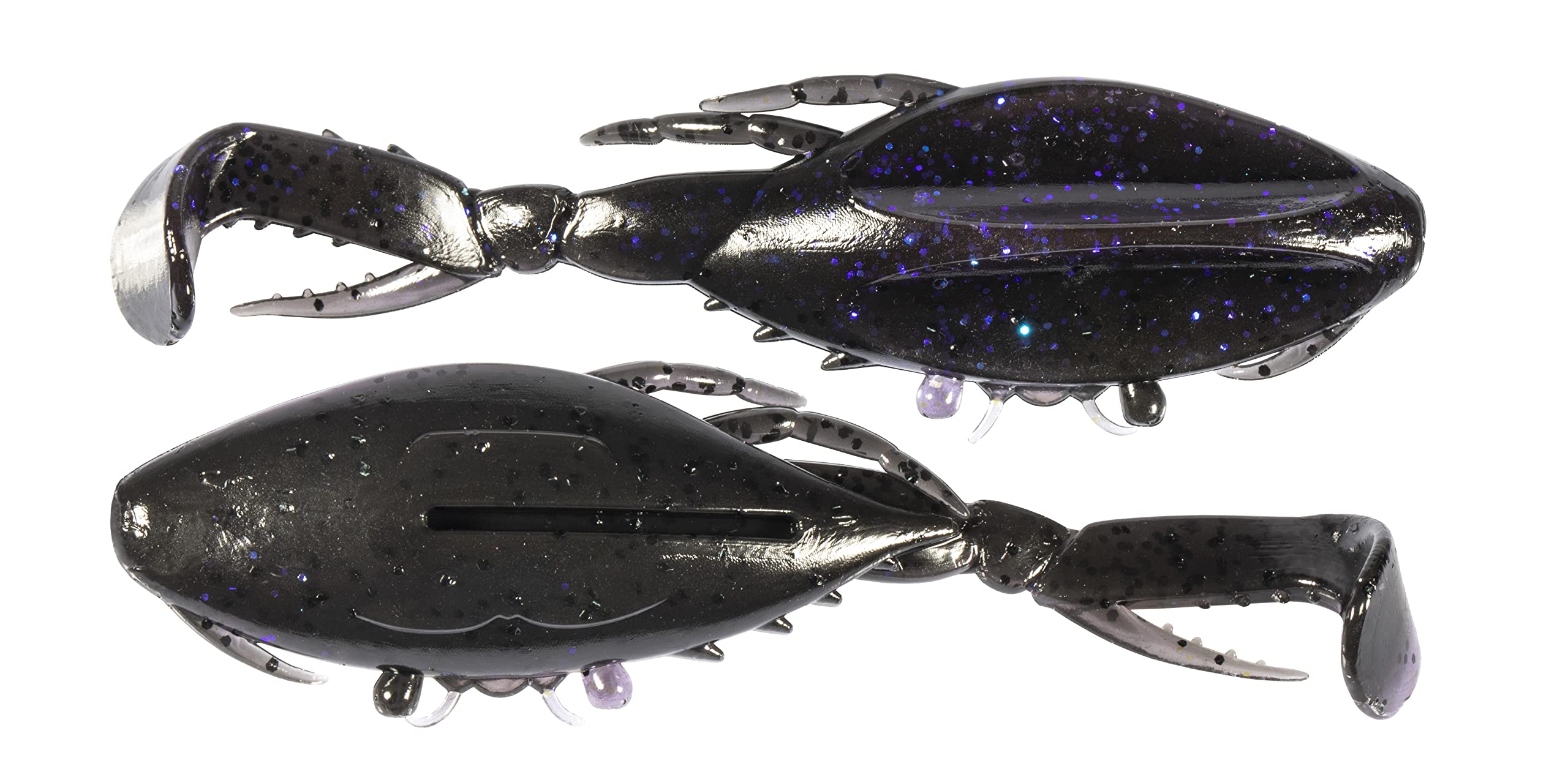 Z-Man Kicker Crabz 3.5 Purple Demon buoyant design aids weedless rigging and casting distance