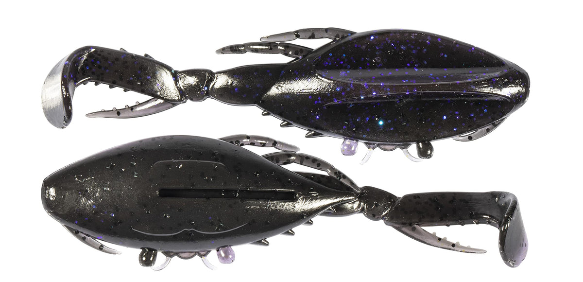Z-Man Kicker Crabz 3.5 Purple Demon sideways-swim profile boosts redfish attraction