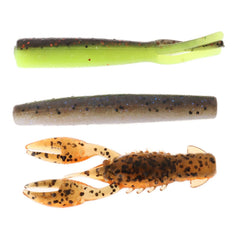 Z-Man Ned Hot TRD CrawZ plastics with natural underwater action.
