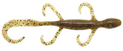 Z-Man LizardZ 6-inch Watermelon/Red Flake floating lure for visible bites.