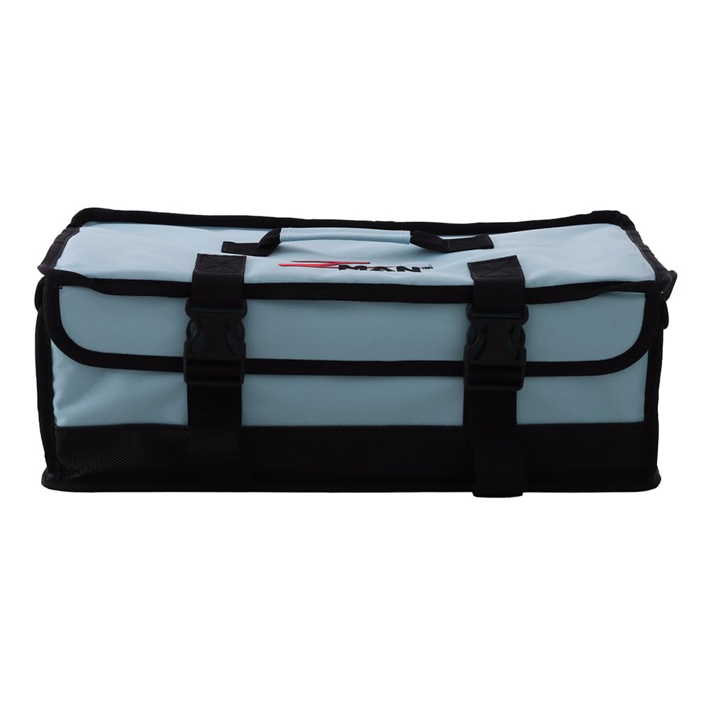 Adjustable dividers keep packages upright and organized for easy reach.