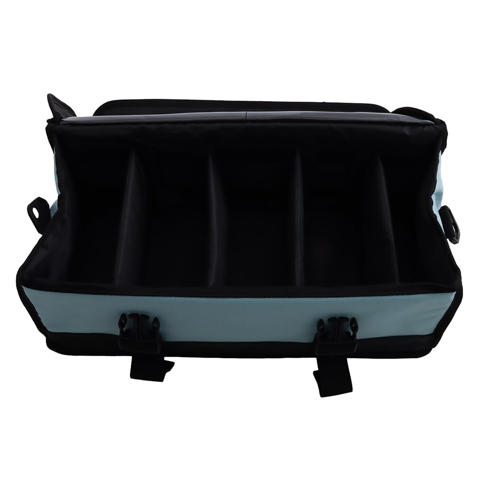 Exterior mesh pocket stores jigheads and small tools for quick access.