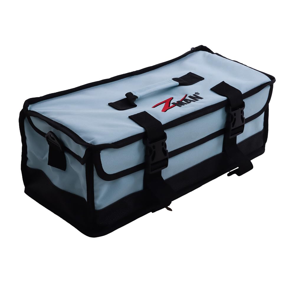 Magnetic top closures seal out water and wind while securing the lid.
