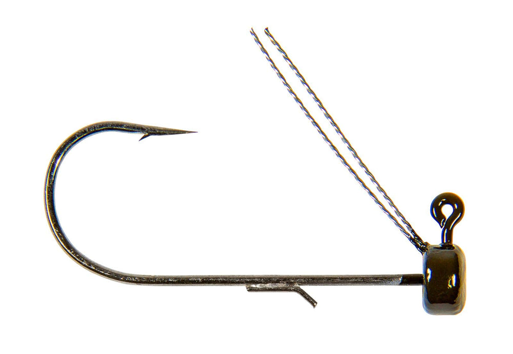 Z-Man Mag ShroomZ green pumpkin head with 6/0 hook for big fish and large ElaZtech baits.