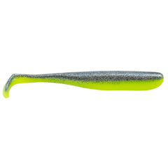 Z-MAN Mag Swim 8-inch Purple Demon side view shows side-to-side wiggle for realistic swimming.