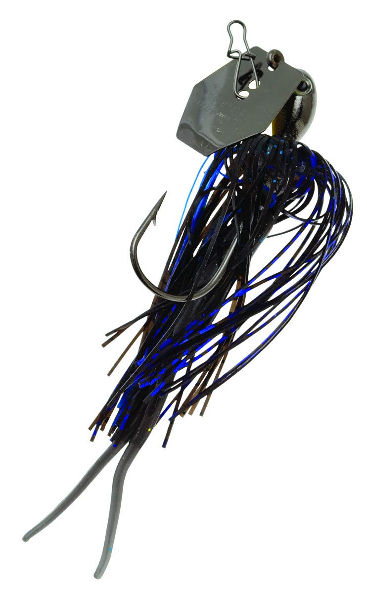 Z-Man Micro ChatterBait blue/black delivers compact vibration for crappie and pond fishing.