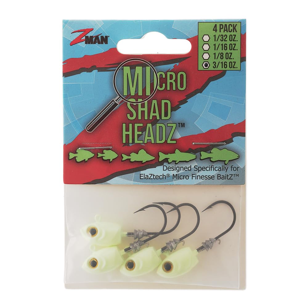 Z-MAN HeadZ jighead pink glow finish boosts visibility for panfish