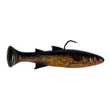 Z-Man Mulletron LT Swimbait Goldrush shows lifelike pattern for realistic action