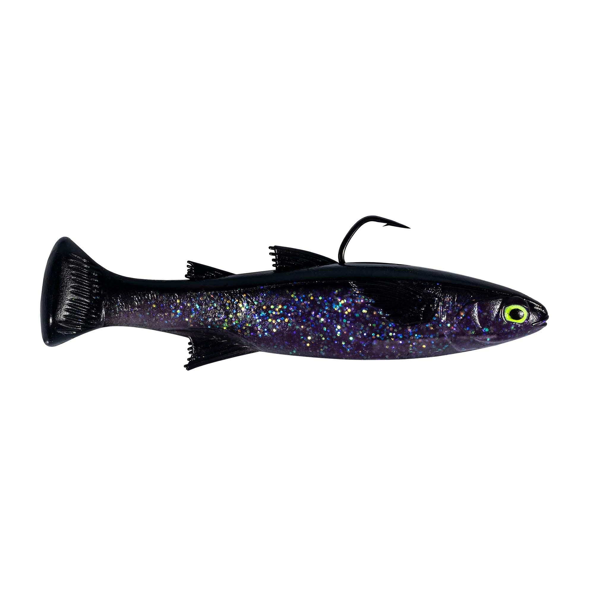 Z-Man Mulletron LT Swimbait in midnight express, lifelike action for bass fishing