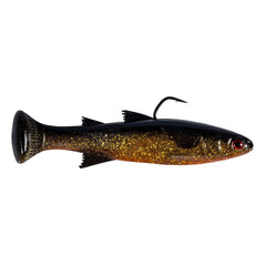 Z-Man Mulletron LT Swimbait Goldrush with lifelike action and upright swimming.