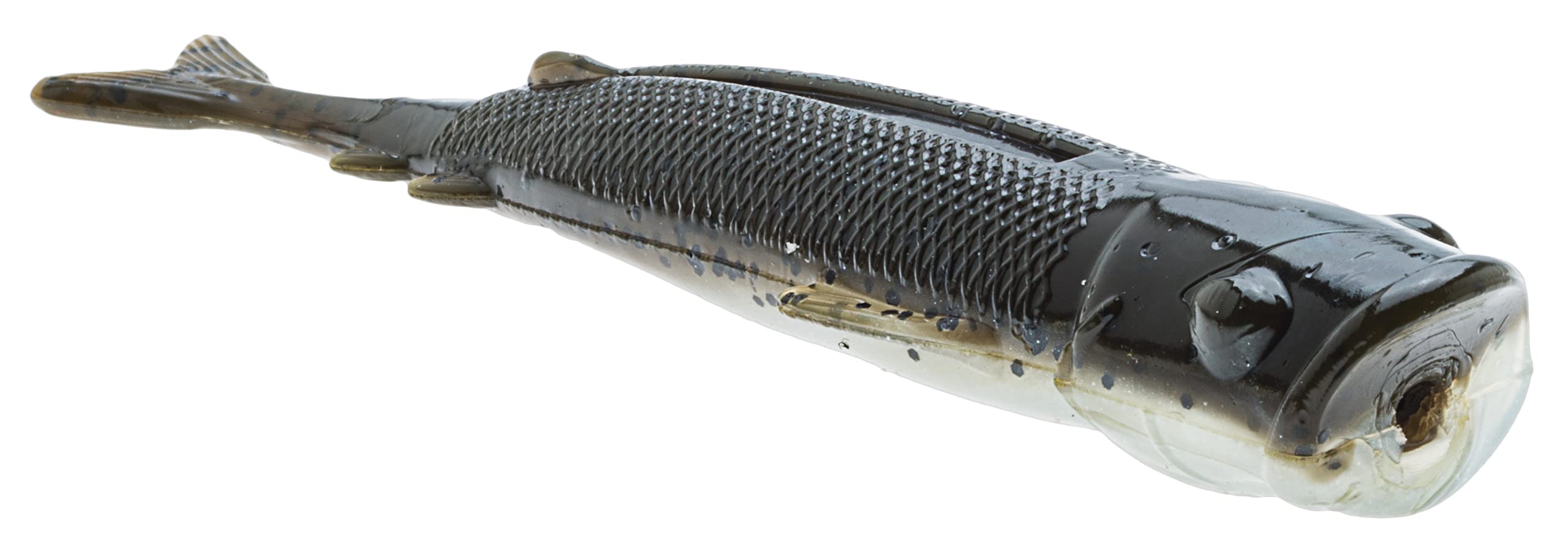 Z-Man POPSHAD5-281PK3 Elaztech Pop Shadz soft plastic surface popper, Mud Minnow, 5in, Floating, 3-Pack