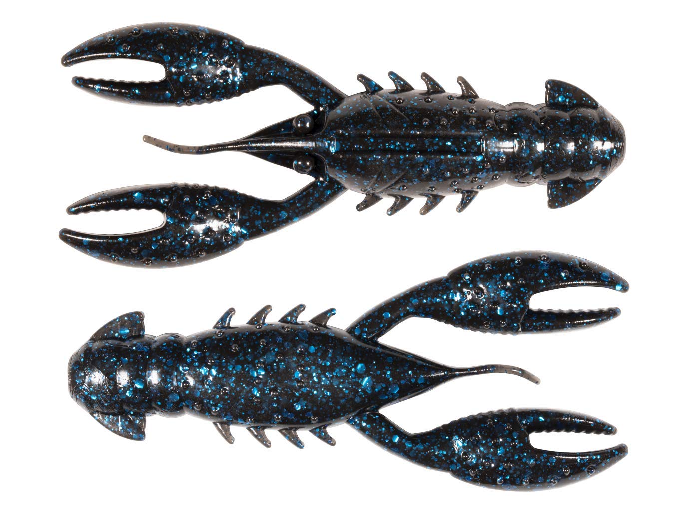 Z-Man Pro Crawz 3.5in black blue flake, lifelike action for versatile freshwater fishing.