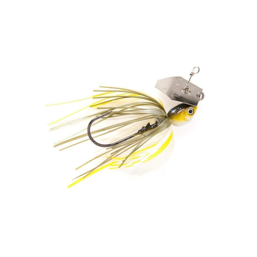 Z-Man Project Z ChatterBait green pumpkin double umbrella EZ Skirt coverage.
