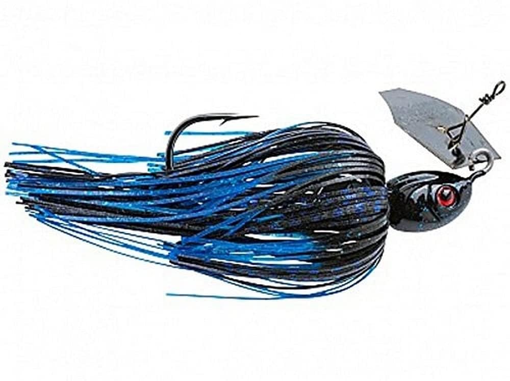 Z-Man Project Z Chatterbait spinnerbait in Black/Blue delivers strong vibration for grass retrieves