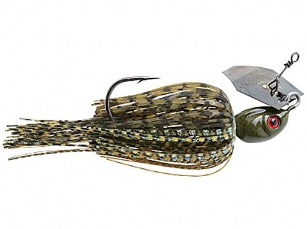Z-Man Project Z ChatterBait front view showing blade action for grass coverage