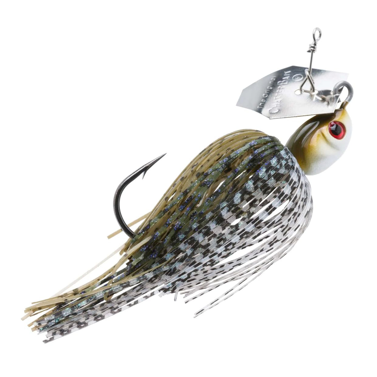 Z-Man Project Z ChatterBait head and blade to boost vibration during grass retrieves