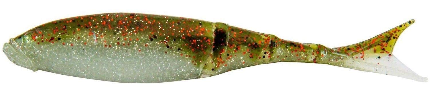 Z-MAN Razor ShadZ 4.5-inch soft jerkbait in red bone, lifelike baitfish action.