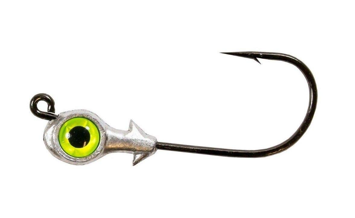 Z-Man Redfish Eye Jigheads 3/16 oz Chartreuse for precise casting and improved jig action