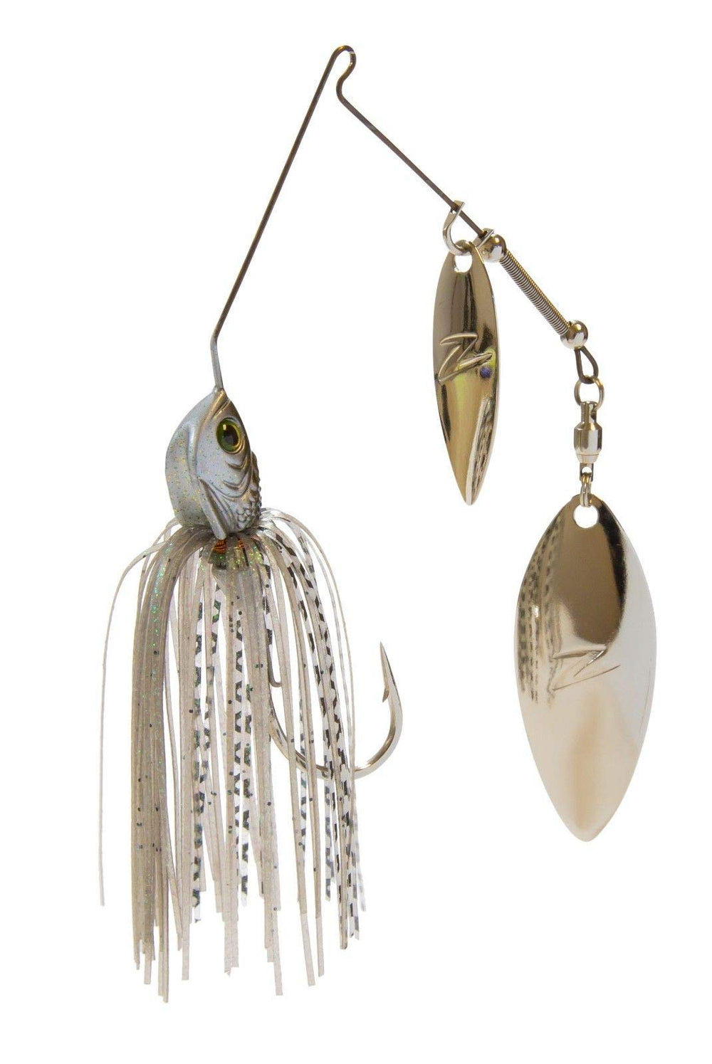 Z-Man SlingBladeZ spinnerbait with double willow blades in 1/2 oz for strong vibration.