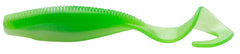 Z-Man Scented Curly TailZ lime/pearl lure, versatile for flounder and seatrout inshore fishing