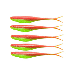 Z-Man Scented Jerk Shad 5-inch Nuked Chicken Glow; ideal for redfish and seatrout.