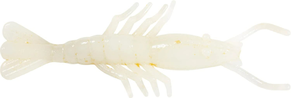 Z-MAN Scented Shrimp 4in Glow, lifelike action ideal for slow retrieves and jigging