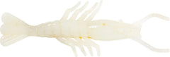 Z-MAN Scented Shrimp 4in Glow, lifelike action ideal for slow retrieves and jigging