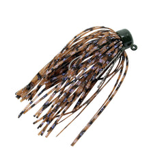 Z-Man Shroom Z Micro Finesse Jig front view, showcasing realistic skirted action for finesse bass.