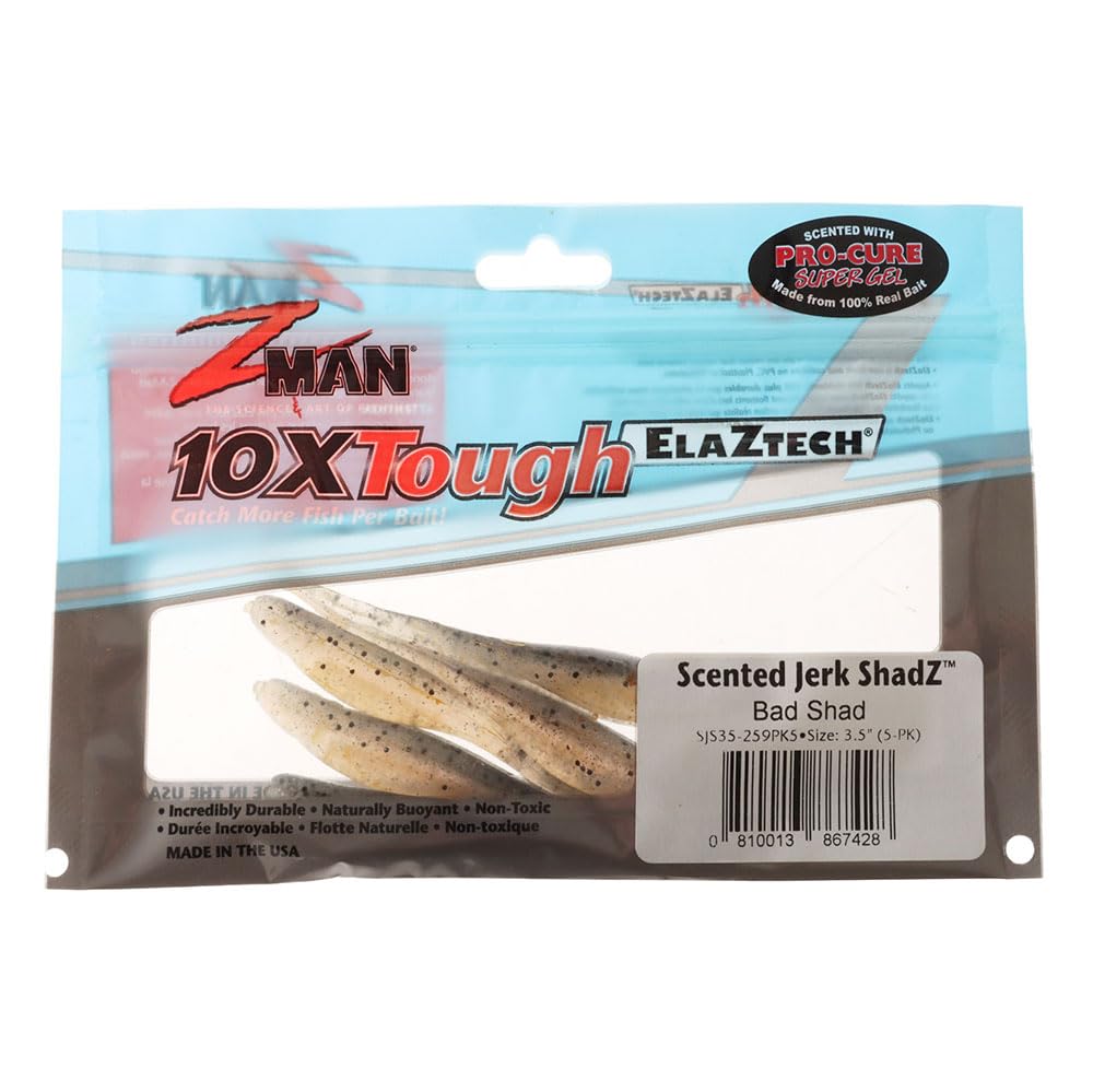 Z-Man salt-impregnated soft jerkbait enhancing scent in redfish setups.