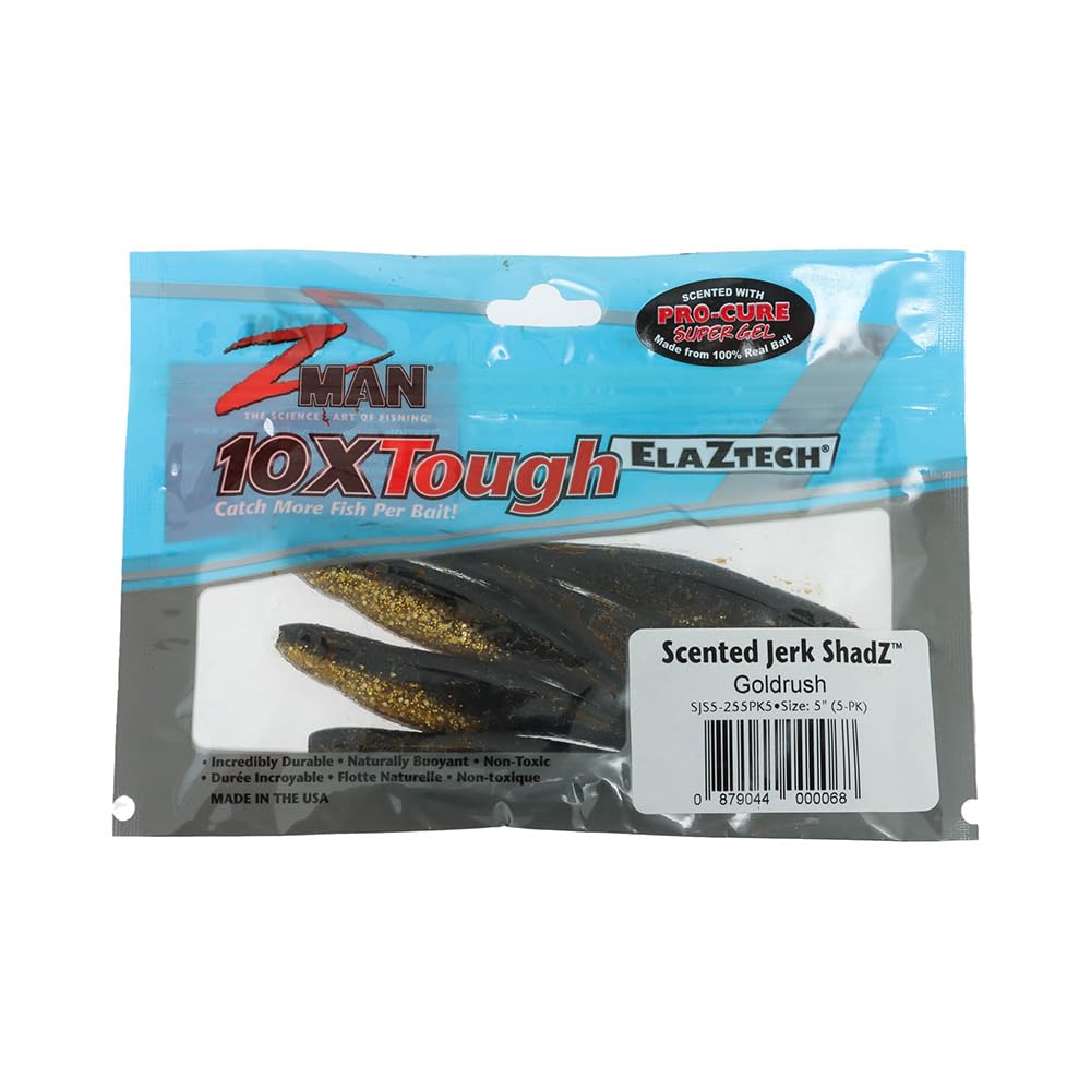 Z-MAN SJS5-255PK5 5-inch Jerk Shadz in action for inshore species like redfish.