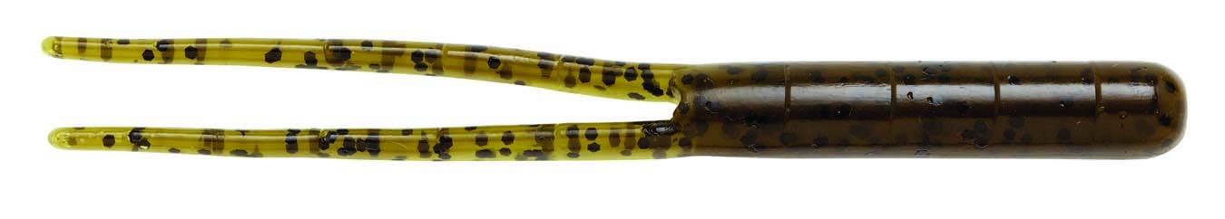 Z-Man Split-Tail Trailer in green pumpkin delivers lifelike action for spinnerbaits and bladed jigs