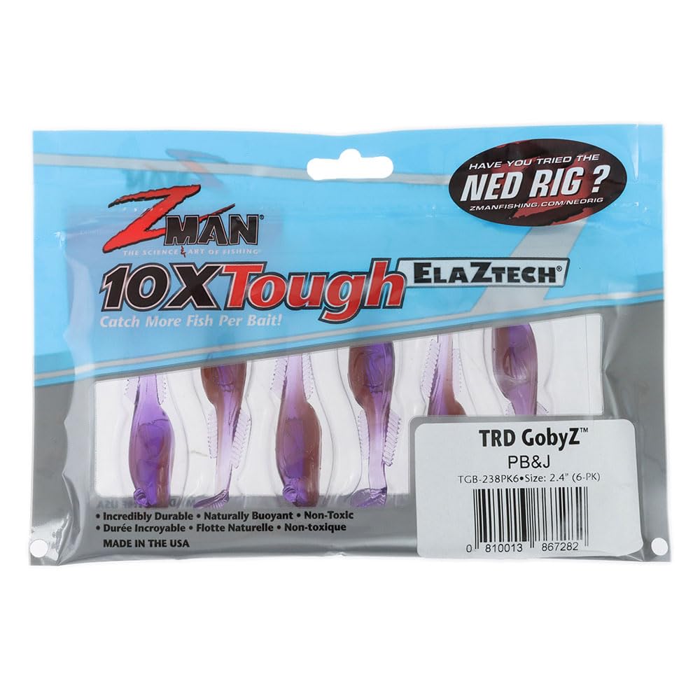 Z-Man GobyZ action shot emphasizing paddle tail's lifelike motion for active bass