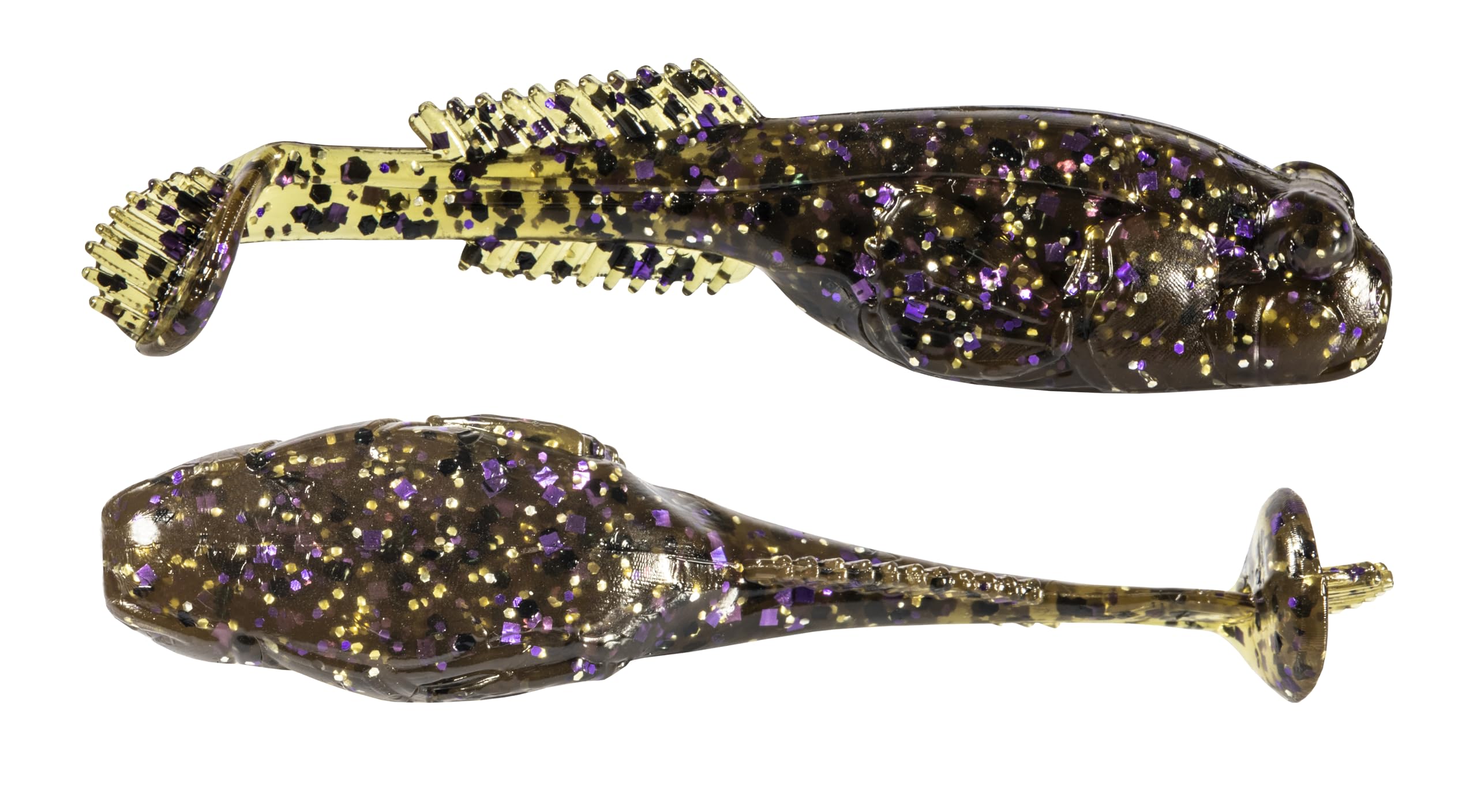 Z-Man TGB-316PK6 TRD GobyZ in green pumpkin mimics goby forage for bass.