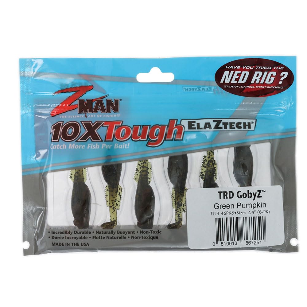 Z-Man GobyZ rounded paddle-tail lure showing detailed eye and body for realism