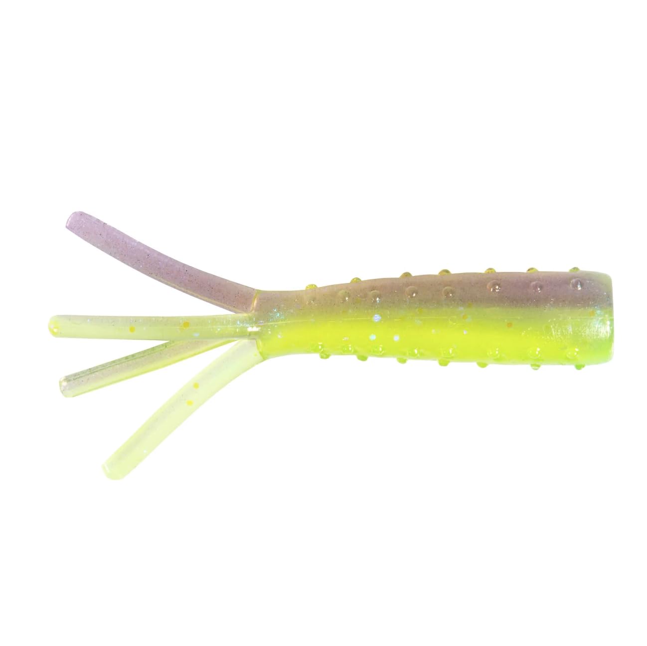 Z-Man Tiny TicklerZ 1.75-inch Purple Death 8-pack front view; ideal micro finesse rigging for panfish