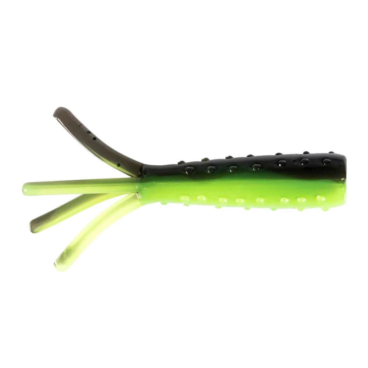 Z-Man Tiny TicklerZ Bumblebee 1.75-inch close-up showing buoyant ElaZtech action for panfish.