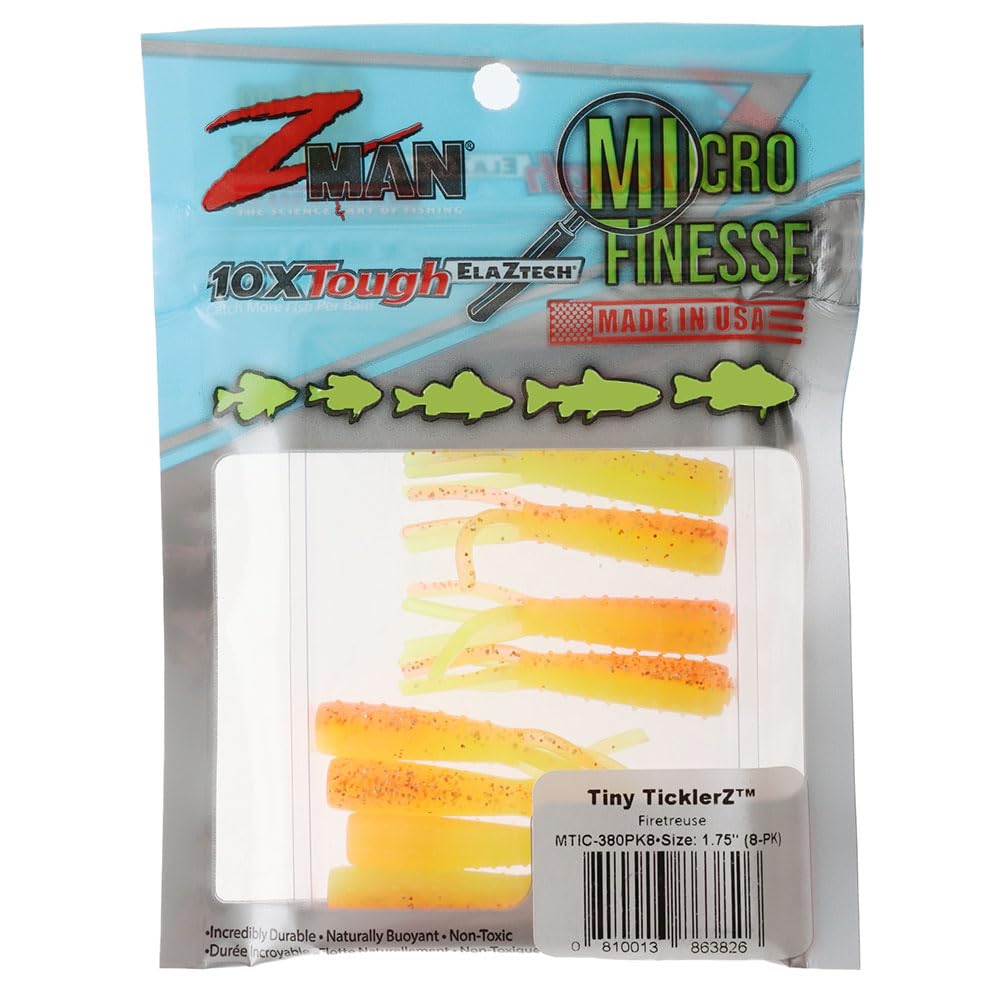 Z-Man Tiny TicklerZ quad tickle tails deliver lifelike underwater movement for enticing bites.