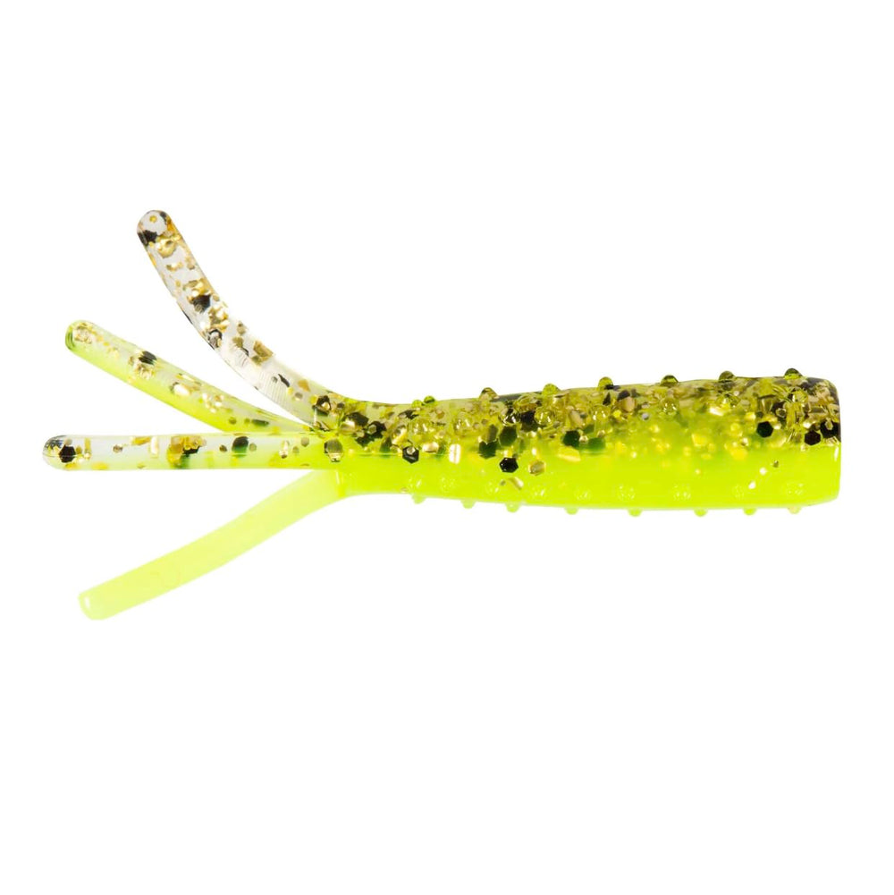Z-Man Tiny TicklerZ Space Guppy 8 Pack hero image shows buoyant, durable ElaZtech bait.