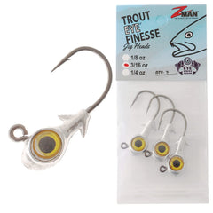 Z-Man Trout Eye Finesse 1/8oz jighead designed for finesse plastics