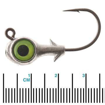 Z-MAN Trout Eye Finesse jighead with molded keeper for secure plastic retention.