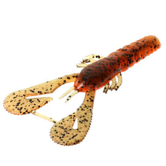 Z-Man Turbo CrawZ close-up shows 4-inch size and six-bait pack durability.