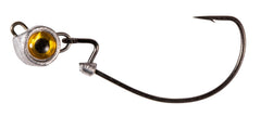 Z-Man TXF115-03PK3 jighead with gold finish and 3D eyes enhances visibility for gamefish