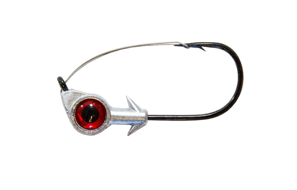 Z-Man WEJH14-01PK3 red 1/4 oz weedless eye jighead for secure soft plastics