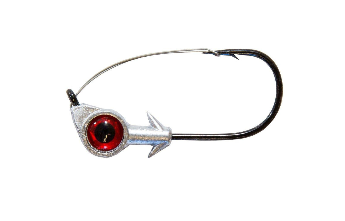 Z-Man WEJH14-01PK3 red 1/4 oz weedless eye jighead for secure soft plastics