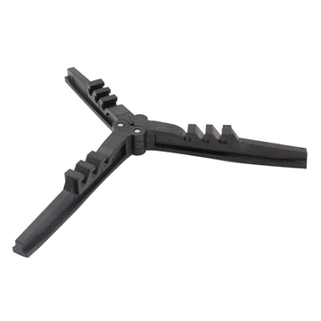 Zaagot canister stabilizer folded for compact storage and backpacking.
