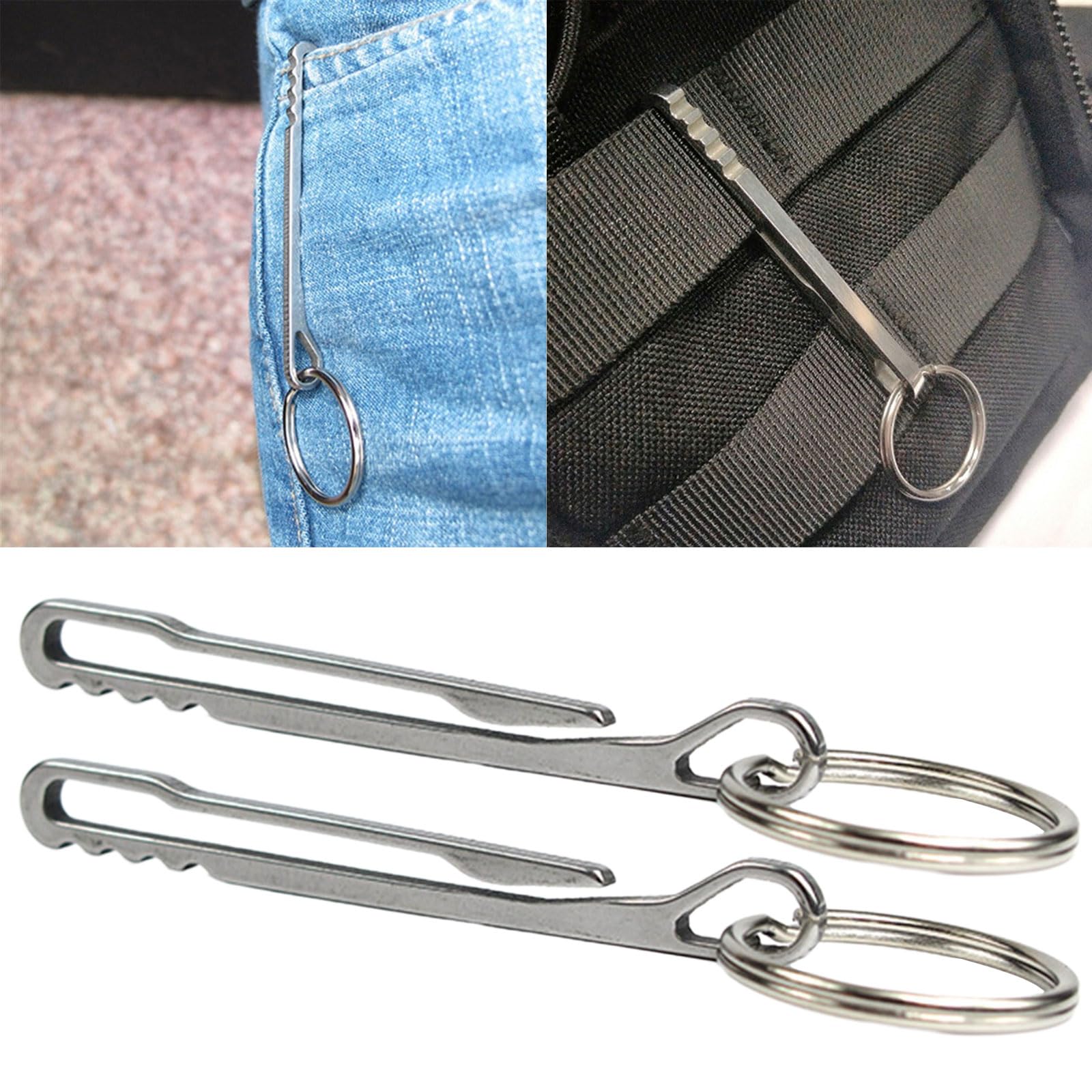 Zaagot stainless-steel pocket clip offers durable, rust-resistant storage for keys and tools
