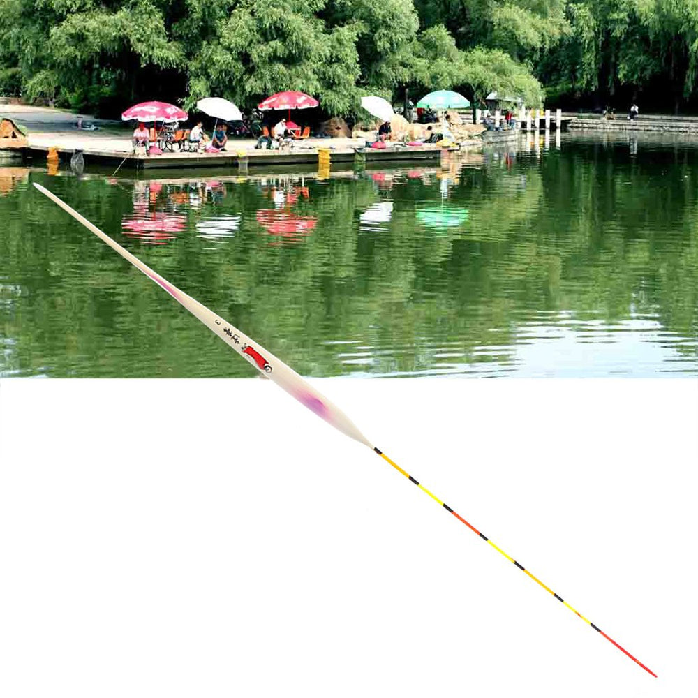 Zaagot thin-tail wood float offers responsive sensing in calm water.