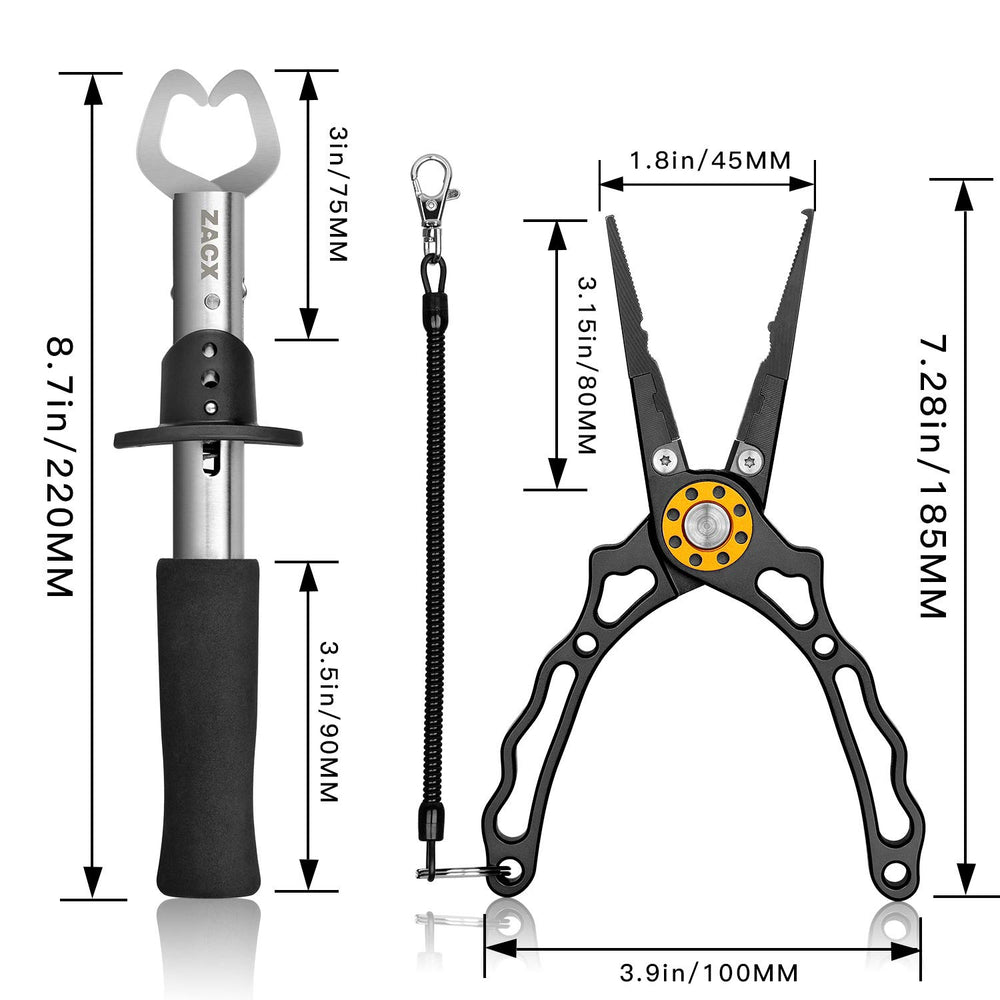 Spring-loaded handle for one-handed operation with lanyard