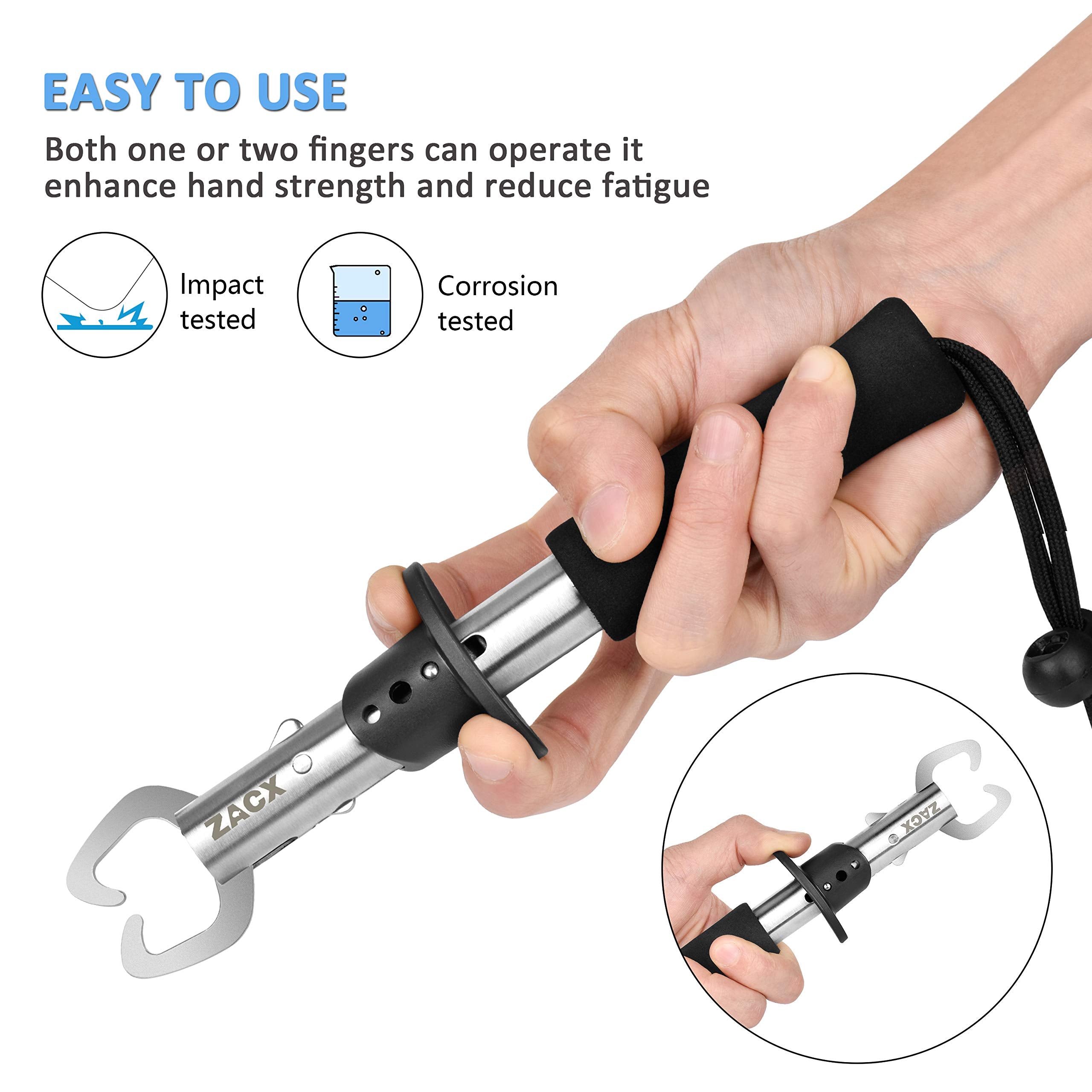 Spring-loaded handle for one-handed operation
